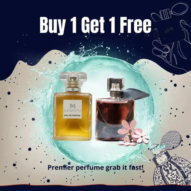 Assortment of luxurious MARYAJ perfumes from Fragrance Delights collection on display