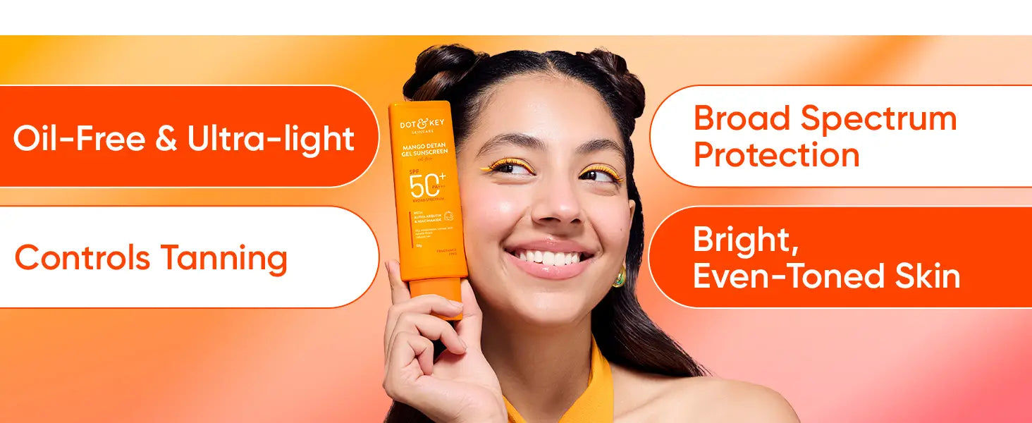 Mango Detan Gel Sunscreen SPF 50+ PA+++ | Oil-Free