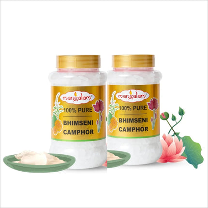 MANGALAM Bhimseni Camphor Jar - 250 GM PACK OF 2 - BHIMSENI