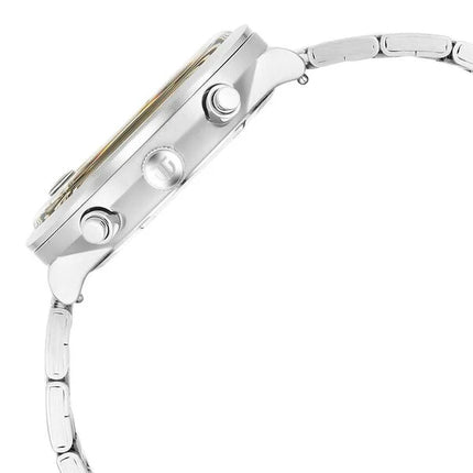 a close up of a watch on a white background