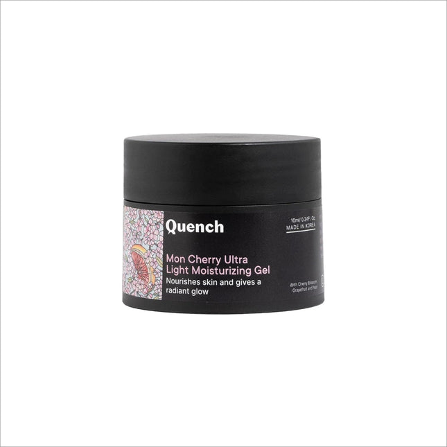 Quench 2% Niacinamide Ultra Light Gel Moisturizer, a niacinamide gel moisturizer with a water-like texture that instantly brightens skin.