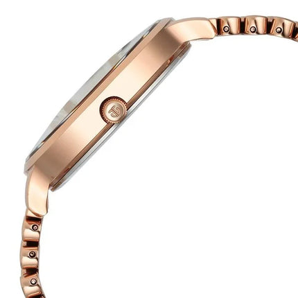 a close up of a watch on a white background