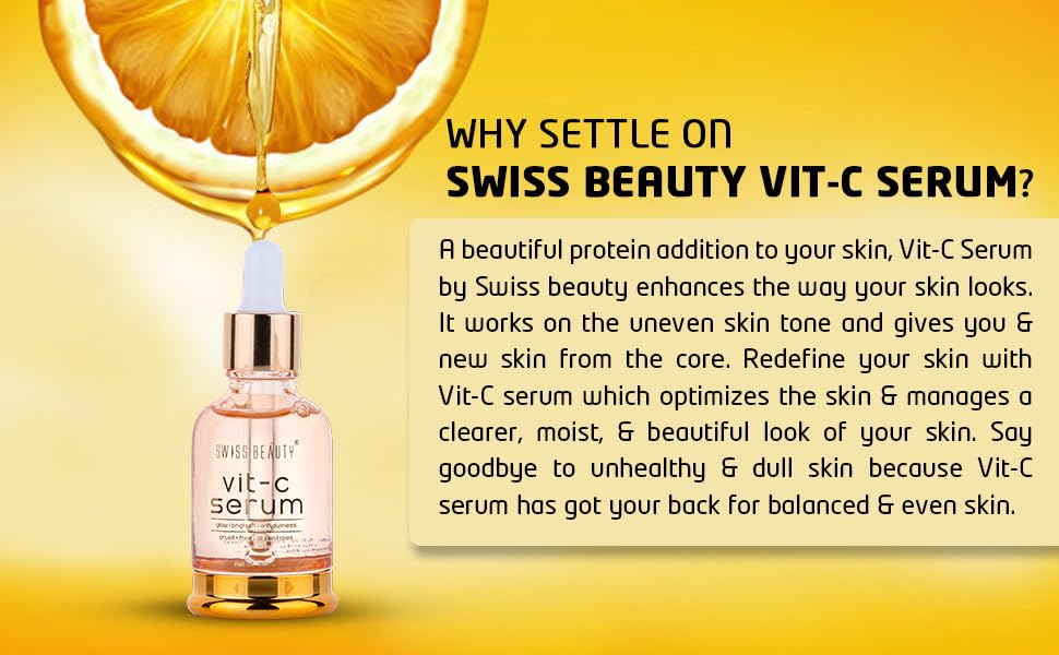 Swiss Beauty Vitamin C Serum 30ml - Brightening Hydrating