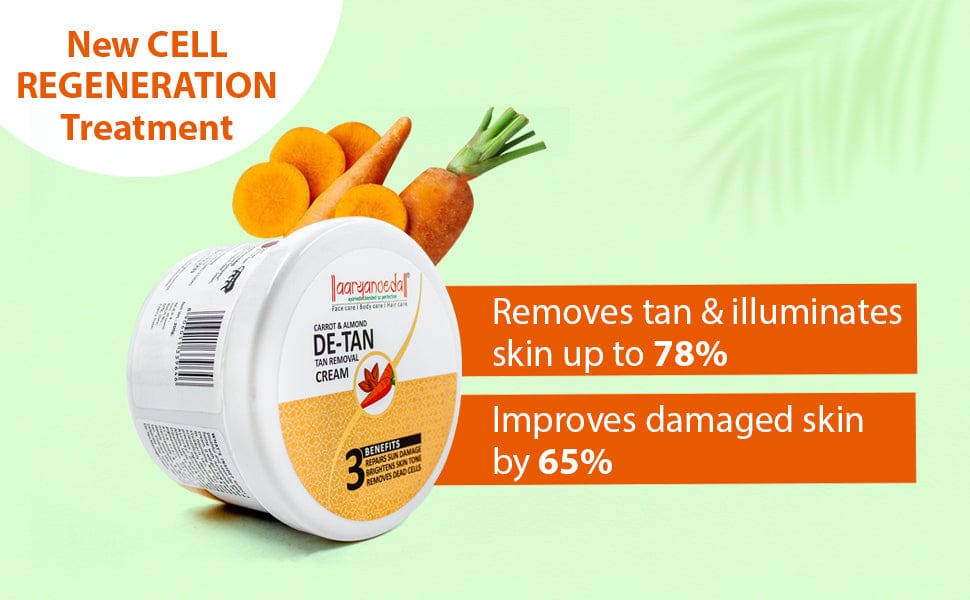 AARYANVEDA Carrot & Almond De-Tan - Tan Removal Massage