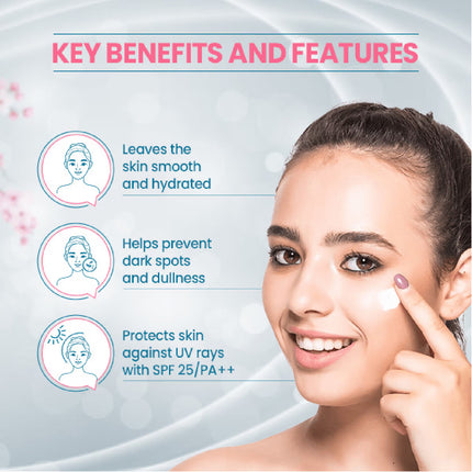 Before and after comparison of skin brightness using Spawake Brightening Solution Milky Smooth Day Moisturiser.