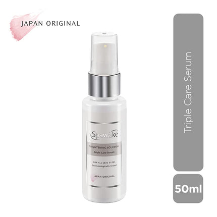 Packaged Spawake Face Serum, a brightening face serum promising to enhance skin tone and texture with vitamins and nutrients.