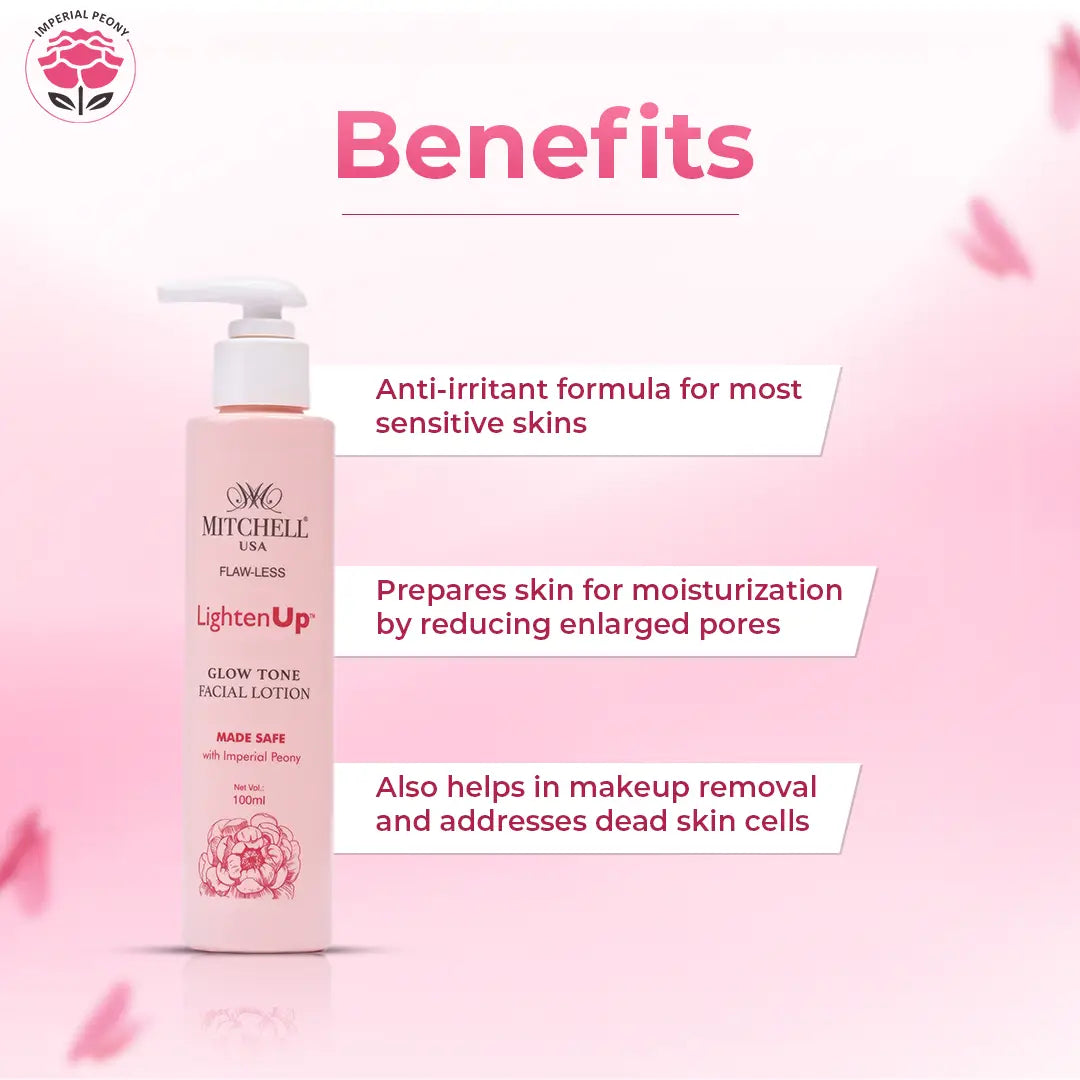 MITCHELL USA FLAW-LESS LightenUp Glow Tone Facial Lotion