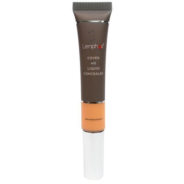 High coverage concealer by Lenphor, showcasing the bottle design of the Cover Me Liquid Concealer in Beige, 10ml.