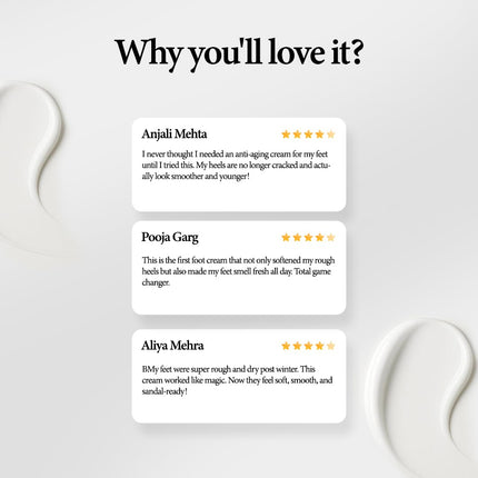 Visibly soft and smooth feet treated with Mitchell USA Anti-aging Foot Cream, the go-to deep nourishing foot cream designed for repairing and hydrating.