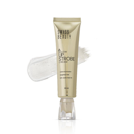 Swiss Beauty Glow Up Strobe Cream | Dewy Radiance | Hydrating | Versatile Use | With Jojoba Oil | For All Skin Types | 30ml