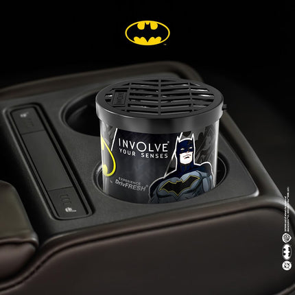Stylish Involve Your Senses Tin Can Car Air Freshener, Promoting a Fresh and Fruity Atmosphere Inside Your Vehicle.