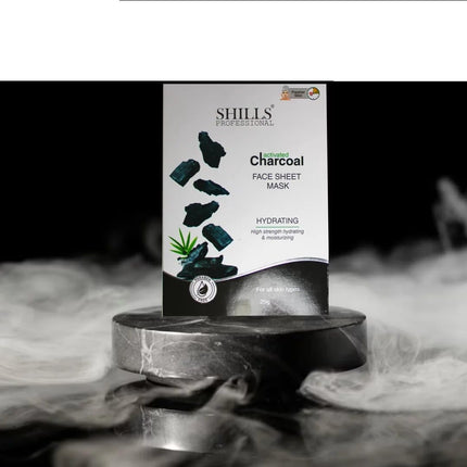 User applying SHILLS professional facial mask, emphasizing its ease of use.