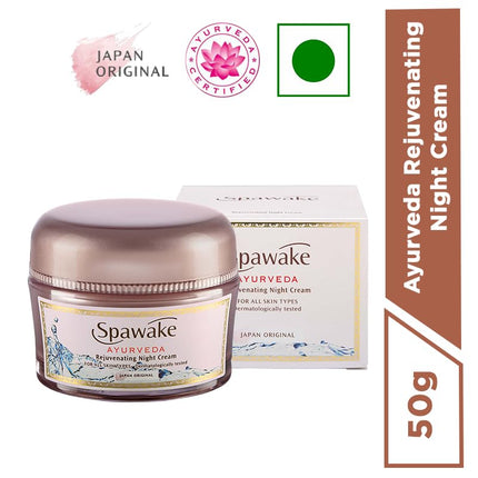 SPAWAKE Ayurveda Rejuvenating Night Cream 50 g - Experience the benefits of handmade skincare with this natural ayurvedic night cream.