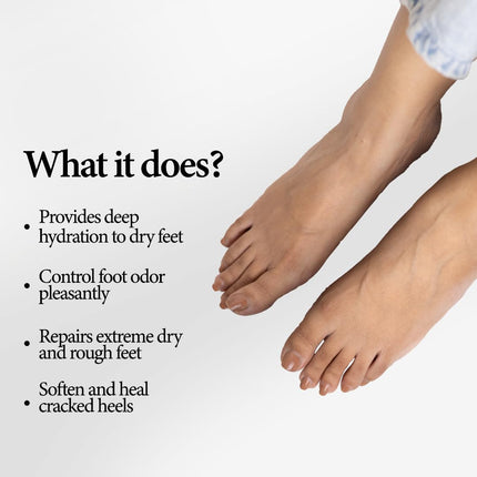 Mitchell USA's Anti-aging Foot Cream packaging, showcasing its role as a deep nourishing foot cream perfect for men and women seeking footwear-friendly foot solutions.