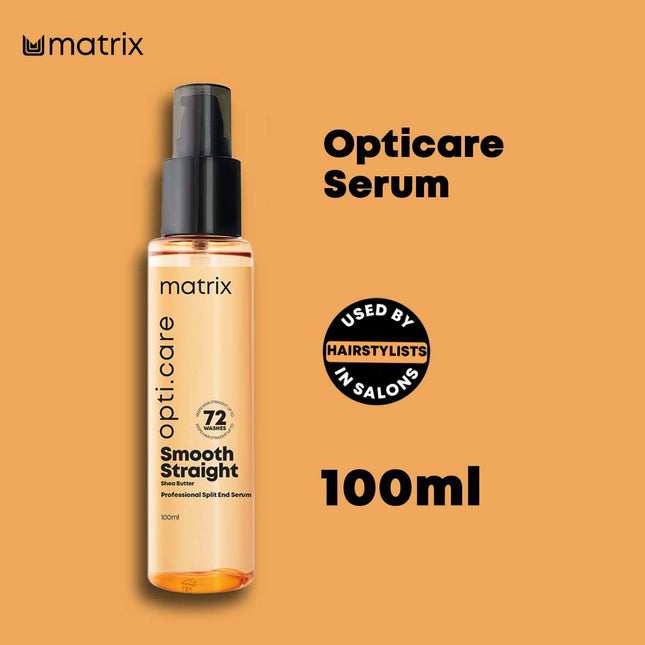 Professional hair serum from MATRIX Opti.Care featuring a non-greasy formula, ideal for unmanageable hair.