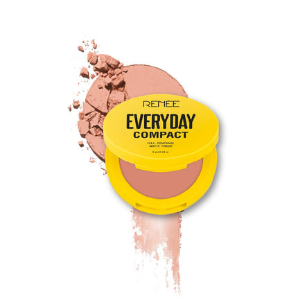 RENEE Everyday Compact Powder - transform your makeup routine with this high coverage face powder, ideal for achieving a smooth and matte finish enriched with skincare ingredients.