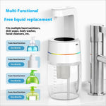 White and transparent 550ml automatic soap dispenser with colorful led ring and soap dispenser infrared sensor for home use