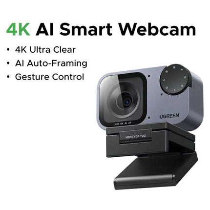 UGREEN CM930 4K AI Tracking Webcam – 8MP Autofocus, Dual Mic