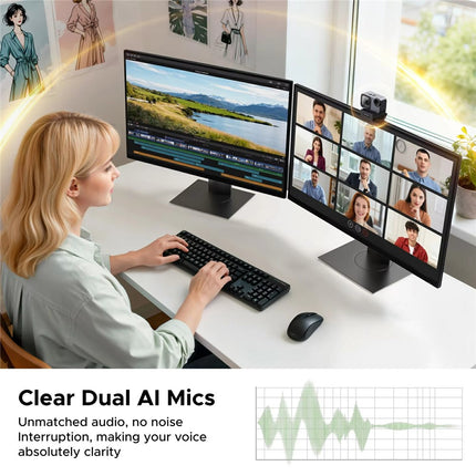 UGREEN CM930 4K AI Tracking Webcam – 8MP Autofocus, Dual Mic