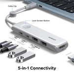 UGREEN U601 5-in-1 USB-C Hub – 4K 60Hz, 100W PD, 10Gbps