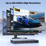 UGREEN AK701 4-Port 8K KVM Switch – 4 PCs, USB 3.0