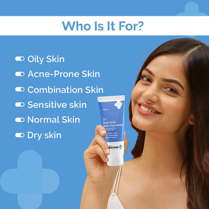 User experience with The Derma Co 1% Kojic Acid Face Wash, highlighting its effectiveness in cleansing and brightening while targeting blemishes and spots.