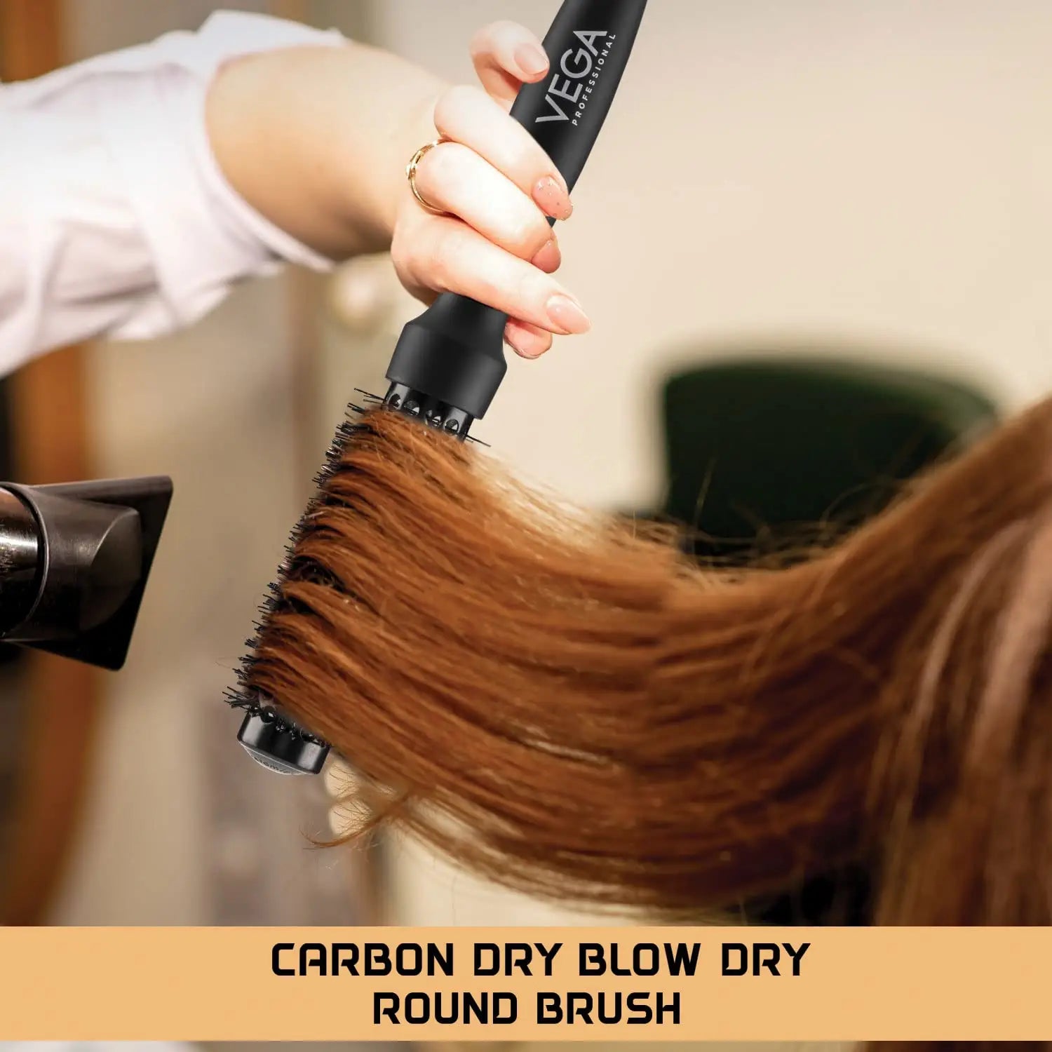 Vega Professional Carbon Dry Round Brush 25mm - Heat