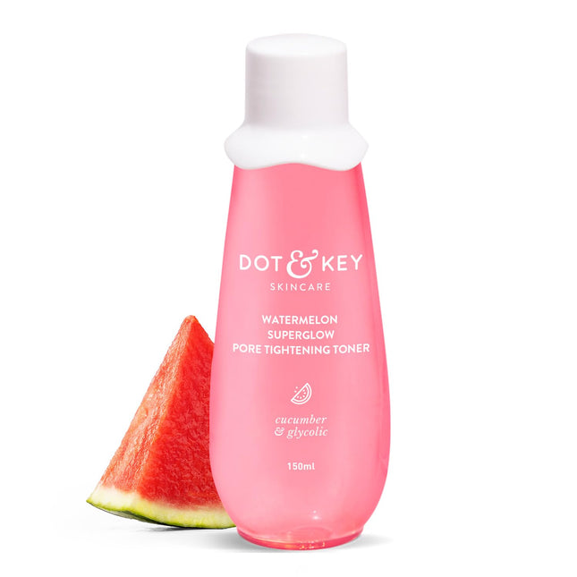 Dot & Key Watermelon SuperGlow Glycolic Face Pore Tightening Toner - Perfect for achieving glowing skin and minimizing pore appearance.