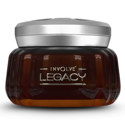 Involve Your Senses Legacy long lasting car perfume in car setting, enhancing the driving experience with fragrances.