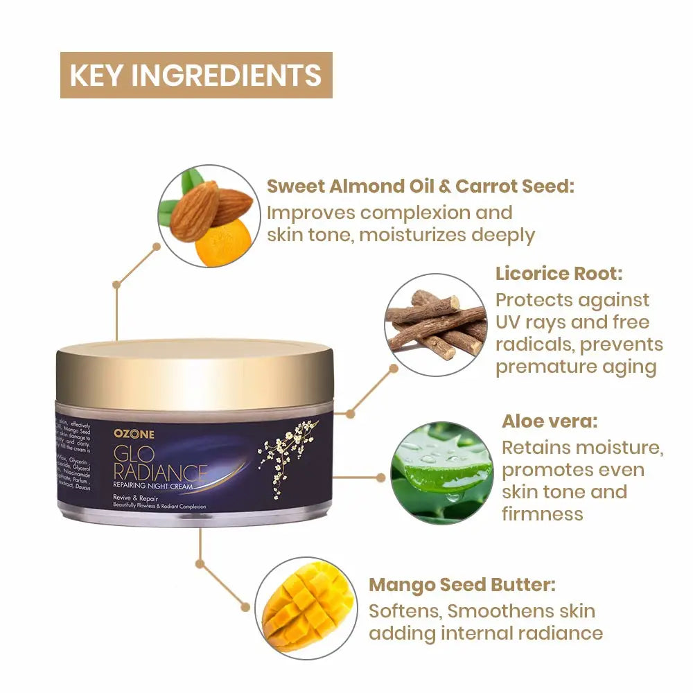 Ozone Glo Radiance Day Cream 50G & Night Cream 50Gm