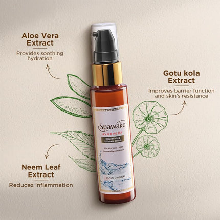 Spawake Ayurveda Rejuvenating Ultimate Serum proudly made in India with all-natural ingredients, marketed as a leading ayurvedic face serum.