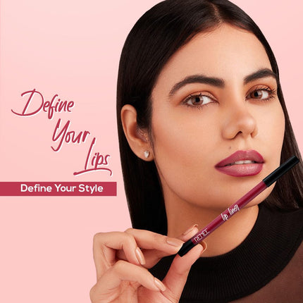 Stylish display of RENEE Define Matte Lip Liner in different shades, known for its long lasting lip liner properties and easy glide texture.