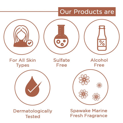 Spawake Ayurveda Face Cream packaging featuring day cream with SPF 30, enriched with sea-sourced active ingredients.