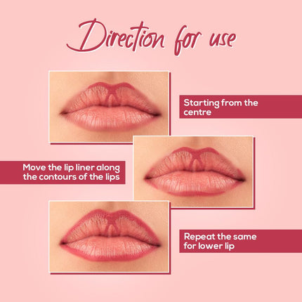 Collection of RENEE Define Matte Lip Liners emphasizing full coverage and long lasting lip liner for vibrant lip looks.