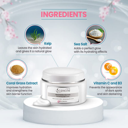 Dermatologically tested Spawake Vitamin C Night Cream suitable for all skin types, ensuring safe and effective care.