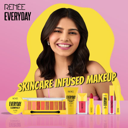RENEE Everyday Compact Powder - high coverage face powder offers a matte finish, providing an ultralight feel with silky smooth application, infused with skincare benefits.