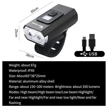 WEST BIKING YP0701384 Bike Headlight – Digital Display Front & Tail Light Set