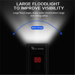 WEST BIKING YP0701384 Bike Headlight – Digital Display Front & Tail Light Set