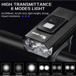 WEST BIKING YP0701384 Bike Headlight – Digital Display Front & Tail Light Set