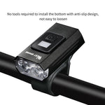 WEST BIKING YP0701384 Bike Headlight – Digital Display Front & Tail Light Set