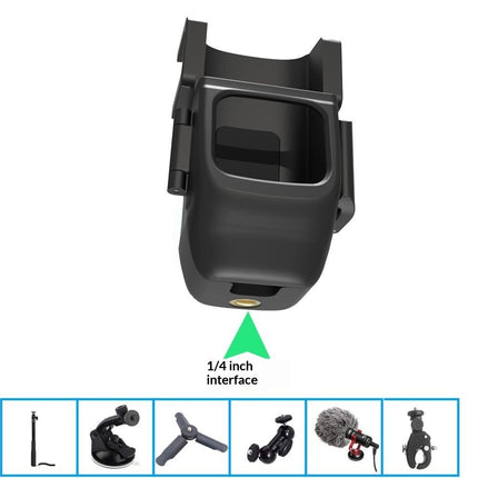 Protective Frame for Insta360 Luna Ultra  /  Luna Pro Plastic Full Wrap Cold Shoe Mount 1 / 4 Inch Threaded Camera Cage