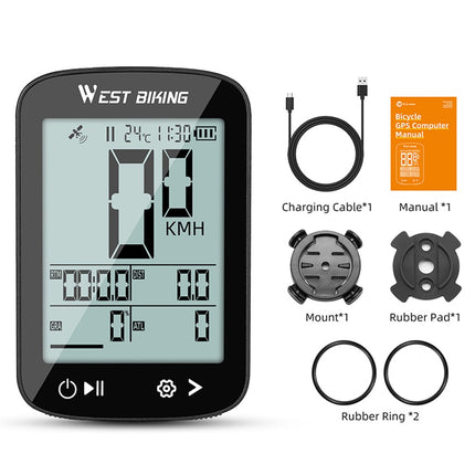 WEST BIKING YP0702113 GPS Bike Computer – Wireless Cycling Speedometer & Odometer