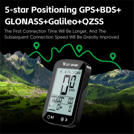 WEST BIKING YP0702113 GPS Bike Computer – Wireless Cycling Speedometer & Odometer