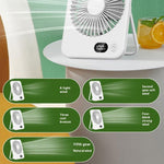 Rechargeable desk fan with 180 degree adjustable stand