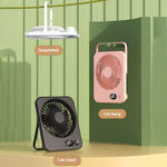 Compact quiet desk fan for home office and study