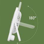 Digital battery display rechargeable desk fan