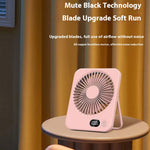 Five speed rechargeable cooling fan for desktop