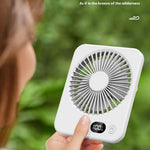 Portable desk fan for desktop or wall use