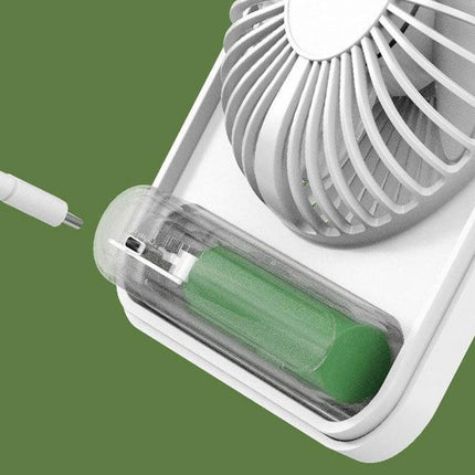 USB rechargeable compact desk fan feature view