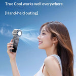 3-in-1 TEC Cooling Fan – Handheld, Neck & Desktop Portable Fan with LED Display